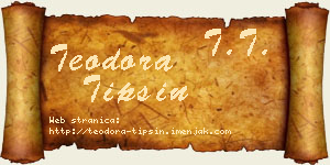 Teodora Tipšin vizit kartica